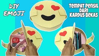 Cara Membuat Tempat Pensil Emoji Dari Kardus Bekas  Ide Kreatif dari Barang Bekas [upl. by Suiradal]