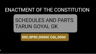 ENACTMENT OF THE CONSTITUTION TARUNGOYAL GK BOOK  for OPSCOSSCOSSSC [upl. by Ailito]