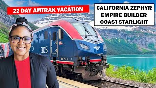 22 Day Amtrak Vacation On Our Favorite Trains Coast Starlight Empire Builder amp California Zephyr [upl. by Riatsala201]