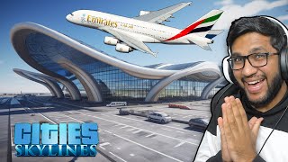 BUILDING DUBAI INTERNATIONAL AIRPORT IN CITIES SKYLINES [upl. by Akirdnas]