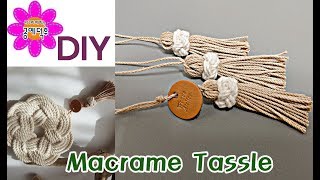 Making macrame flower tassel마크라메 꽃태슬 만들기 [upl. by Anyrtak]