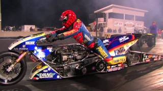 Top Fuel Nitro Motorcycle Import vs Harley  Larry quotSpidermanquot Mcbride 583et  232mph [upl. by Nnewg536]