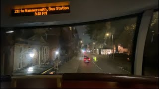 FULL ROUTE Journey on new routemaster LTZ 1688 Route 211 to Hammersmith Bus Station [upl. by Marabel]