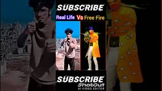 Real Life Vs freefire 🍷🗿 freefire freefireshorts viralshorts trending [upl. by Tayib]