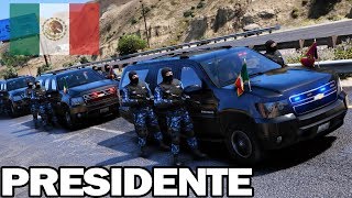 GTA 5 ESCOLTA PRESIDENCIAL  CONVOY DE AMLO  TheAxelGamer [upl. by Tyree]