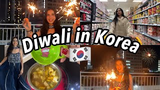 🇰🇷My first Diwali in Korea 💓 shopping cooking at home 👩🏻‍🍳🛍️ [upl. by Ortiz]