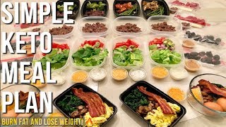 Simple Keto Meal Plan For The Week  Burn Fat and Lose Weight [upl. by Iviv]