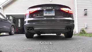 Audi S4 Stock vs Magnaflow X Pipe amp Center Resonator Delete [upl. by Aldwon838]