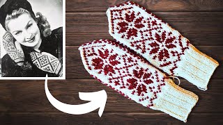 Knitting VintageInspired Selbu Mittens but I made a mistake [upl. by Folsom]