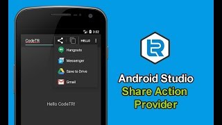 Android Studio  How to make Share Action Provider [upl. by Stan248]