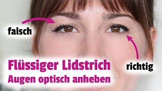 Flüssiger Lidstrich – Augen optisch anheben 👁 [upl. by Otrevire812]