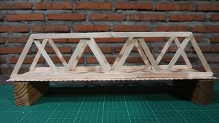 Easy popsicle stick bridge [upl. by Llerej]