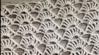 Beautiful Easy Crochet Pattern For Beginnersshawl scarf blouse curtain runner tunic diy [upl. by Highams899]