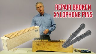 How to Repair a Broken Xylophone Pin SONOR and Studio 49 [upl. by Noryk]