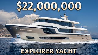 Inside a BRAND NEW 22000000 EXPLORER Yacht [upl. by Schonthal]