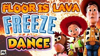 Toy Story Floor Is Lava 🔥 Yoga Freeze Dance  Kids Brain Break [upl. by Ttenyl]