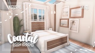 BLOXBURG 50K ONE STORY SUMMER COASTAL HOME  NO MULTIPLE FLOORS [upl. by Ahseenak]