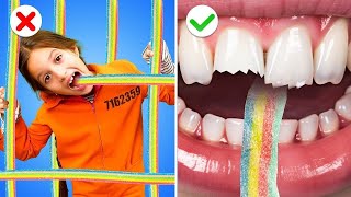 How to Sneak Candy into Jail Amazing Food Hacks amp Funny Situations [upl. by Schrader]