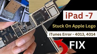 iPad 7 stuck on apple logo iTunes error 40134014 fixapple logo then blank screen fix [upl. by Eslud]