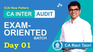 Day 01 CA Inter Audit  ExamOriented Batch for Jan 25  CA Ravi Taori  Vsmart Academy [upl. by Yelac170]