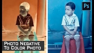 How to Convert a Photo Negative Into a Color Photo Using Photoshop [upl. by Bagley]