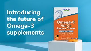 Introducing the Future of Omega3 Supplements from NOW®  Omega3 Fish Oil Gummy Chews [upl. by Amatruda31]