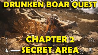 Black Myth Wukong  Drunken Boar Questline  Chapter 2 Secret Area amp YellowRobed Squire Boss [upl. by Elicul]