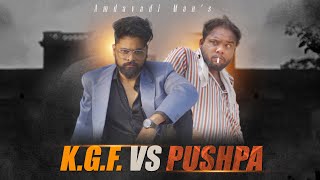 Kgf Vs Pushpa  Amdavadi Man  Gujarati KGF 2  South Movie Spoof  Gujju Rockey bhai [upl. by Ahsinid]