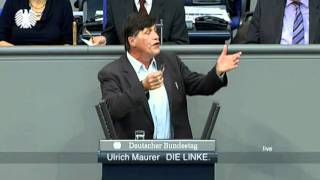 Ulrich Maurer DIE LINKE Nur eine grundlegende Veränderung der Politik kann Europa retten [upl. by Sorkin]