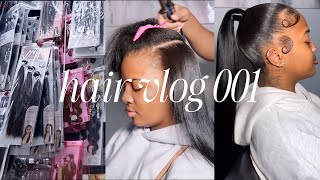 Hair Vlog 001  Early Morning Hair Store Run amp Hair Appointment  surprise lol 🤣 [upl. by Nev488]