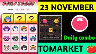 Tomarket Airdrop Daily Combo 23 November  Tomato Daily Combo Today  Tomarket daily combo card [upl. by Lethia383]