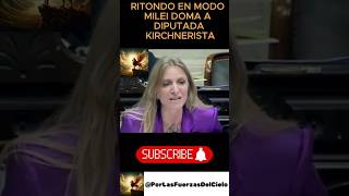 RITONDO EN MODO MILEI DOMA A DIPUTADA KIERCHNERISTA argentina milei cristina casta cfk javo [upl. by Favata540]