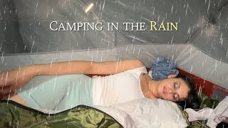 SOLO CAMPING IN THE RAIN  RELAXING amp SLEEP IN FOREST  RAIN CAMPING ASMR [upl. by Namlaz621]