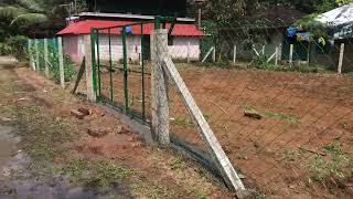 Low cost boundary fence at kerala … chain link mesh fence and barbed wire [upl. by Neesay316]