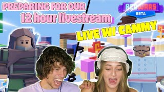 We Prepare For A 12 Hour Livestream Roblox Bedwars Live w Cammy from Sopo Squad  Playing w Fans [upl. by Nevins768]