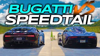 DRAG RACE  Bugatti Chiron VS McLaren Speedtail…8 MILLION BATTLE [upl. by Noramac]