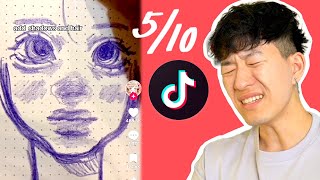 RATING TIKTOK ART TUTORIALS 🗿 5 [upl. by Phonsa]