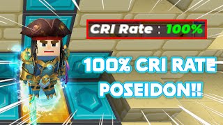 Blockman GO sky block 100 Cri rate poseidon [upl. by Tnarud]