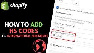 Shopify How to Add HS Codes to Products [upl. by Leeda]