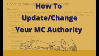 How To Update Your Motor Carrier Information Updating Your Trucking Authority [upl. by Mosora]