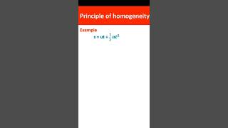 Principle of homogeneity in dimensions। class 11 physics । Dimensional Analysis [upl. by Consolata157]