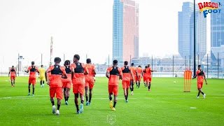 CAN 2023 Arrivée des léopards à ABU DHABI et 1ère séance dentraînement [upl. by Prasad204]