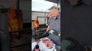 Gas Grill Master Dusty Dave grilled prepping the ribeyes to grill on the Santa Maria Celt Salt FTW [upl. by Seys]