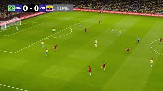 🔴BRAZIL vs COLOMBIA LIVE FOOTBALL MATCH TODAY I Brazil Football Live I eFootball Pes 21 Gameplay [upl. by Ellenrahs]