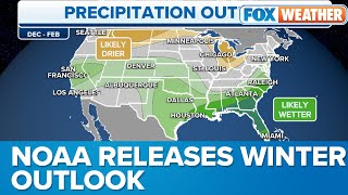 Winter 202324 Outlook Strong El Nino Boosts Odds Of Warmer Temps In North Wet Weather In South [upl. by Eilla]