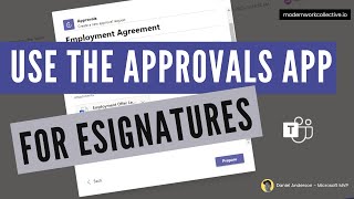 How to use the Approvals App in Microsoft Teams for eSignatures [upl. by Von]