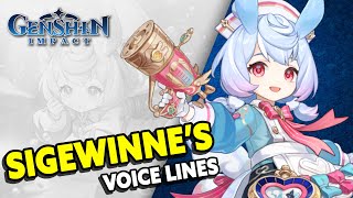 Sigewinnes Voice Lines  Genshin Impact [upl. by Neeluj]