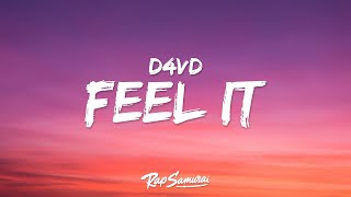 d4vd  Feel It Lyrics [upl. by Ahsote546]