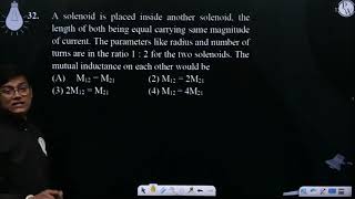 A solenoid is placed inside another solenoid the length of both being equal carrying same magni [upl. by Alded405]