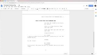 Playwriting 101 Formatting [upl. by Assenar]